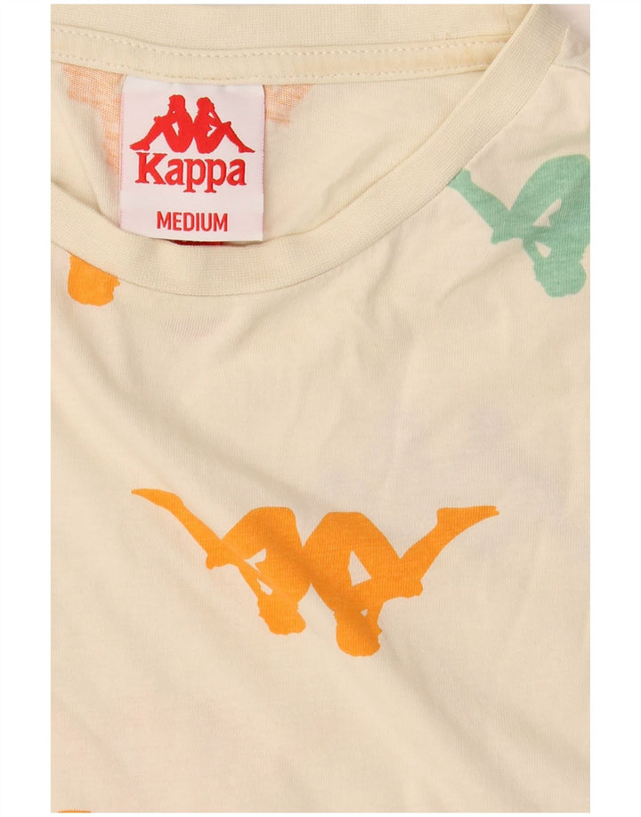 Camiseta gráfica masculina Kappa Top médio branco