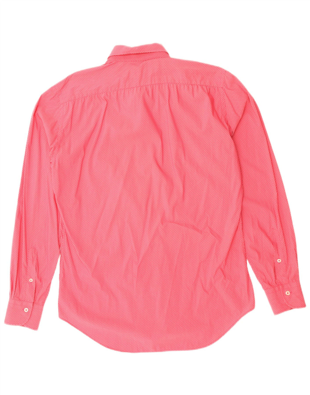Camisa masculina FAY tamanho 39 15 1/2 algodão manchado rosa médio