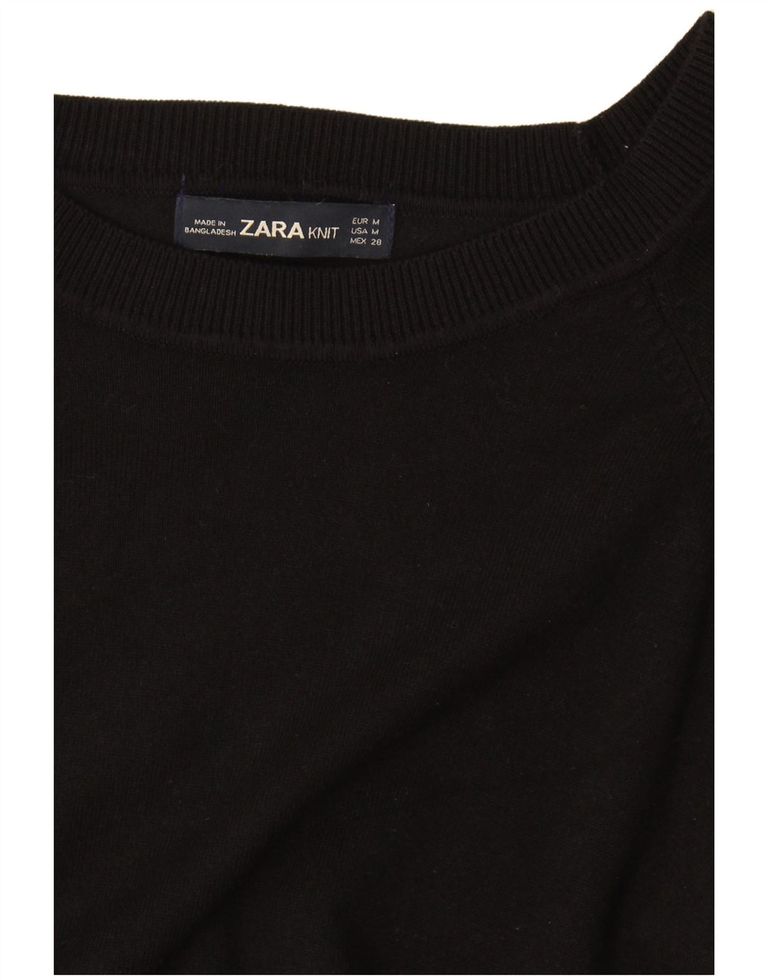 Zara Suéter feminino oversized com gola canoa Reino Unido 14 médio preto