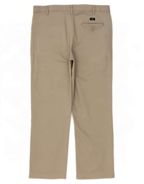 Calça chino masculina Marks & Spencer Blue Harbor Pegged W44 L31 cáqui