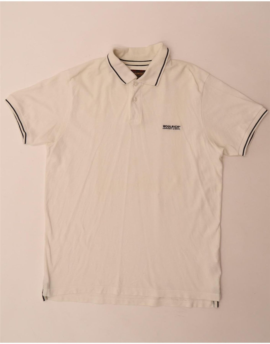 Camisa polo masculina Woolrich XL algodão branco