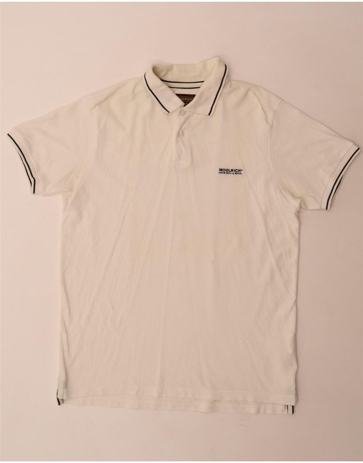 Camisa polo masculina Woolrich XL algodão branco
