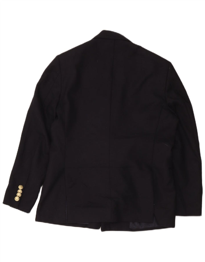 Jaqueta blazer masculina Massimo Piombo com peito duplo IT 50 grande azul marinho