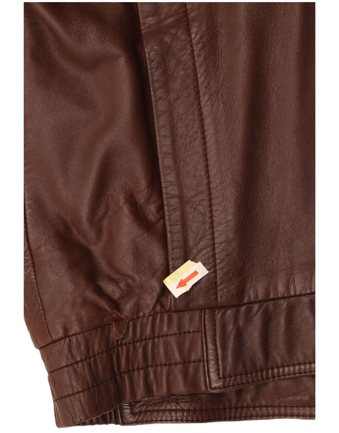 Jaqueta de couro masculina NOBLE Loose Fit EU 44 XS couro marrom