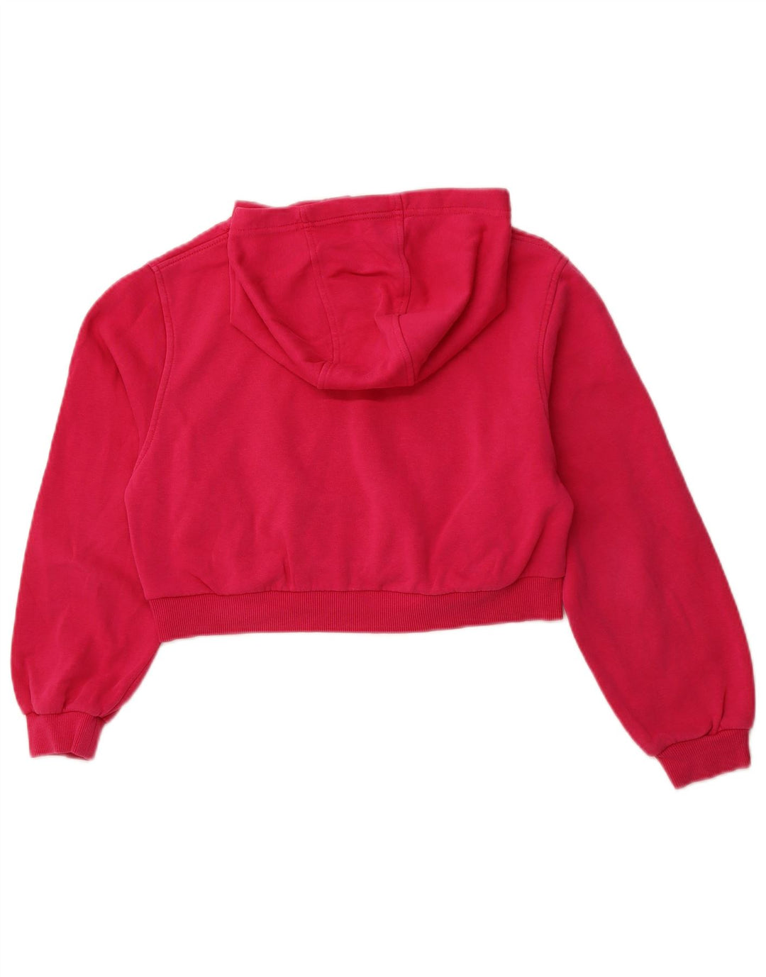 NIKE Girls Crop Graphic Hoodie Jumper 12-13 anos grande algodão rosa