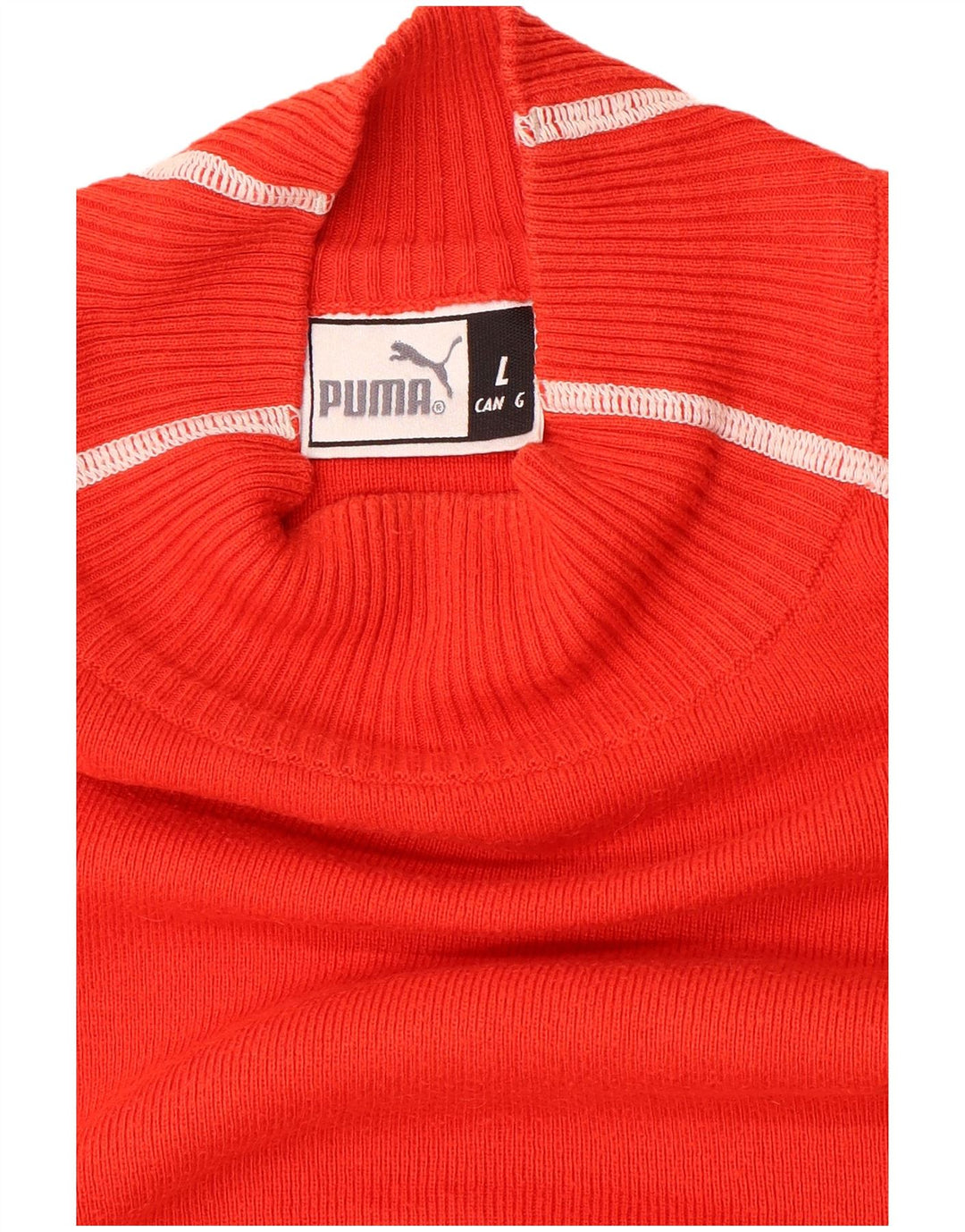 Suéter masculino Puma com gola tartaruga grande bloco colorido vermelho