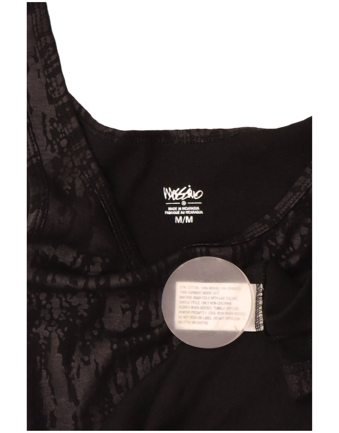 Colete feminino MOSSIMO UK 12 algodão preto médio com estampa animal