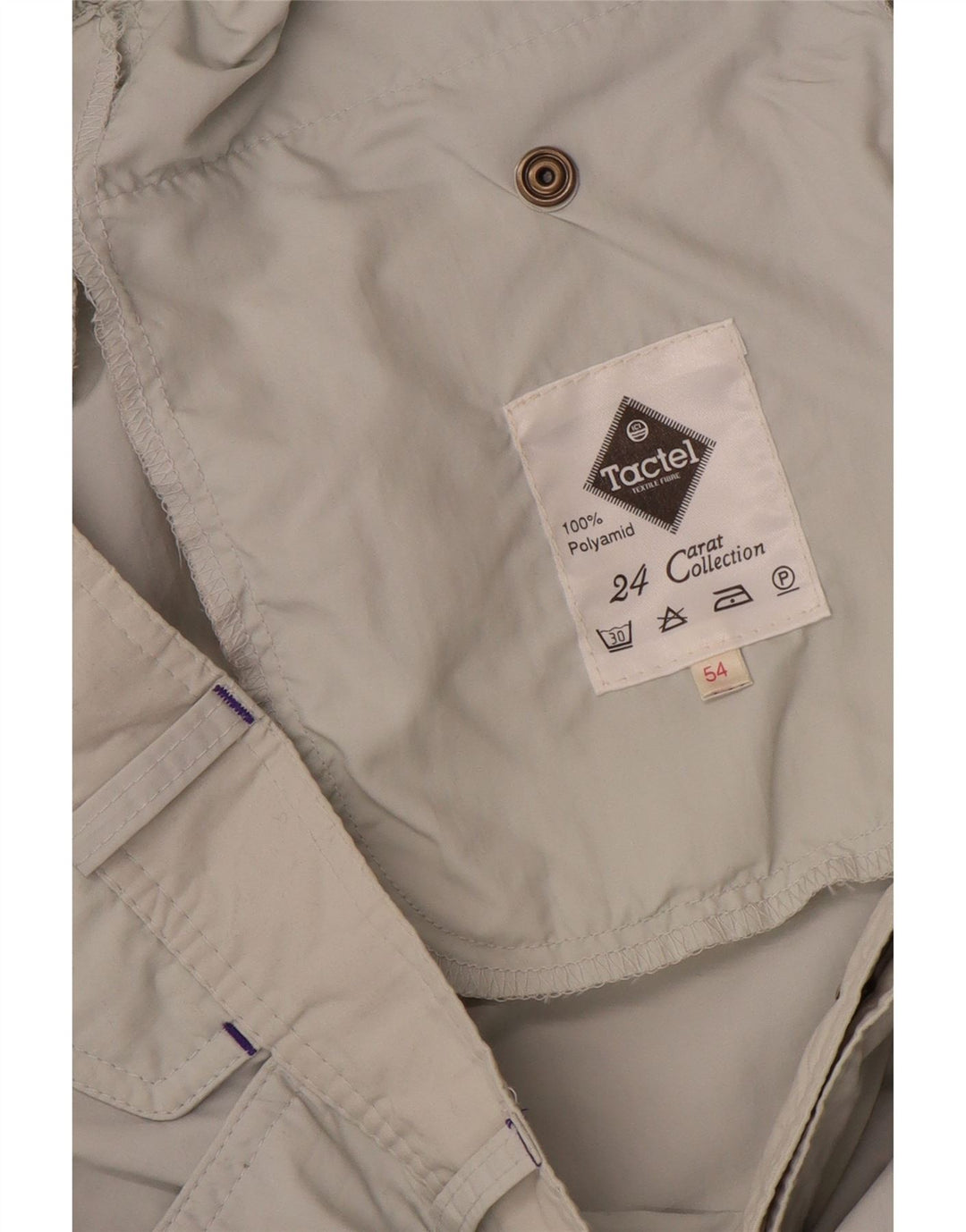 Calça Chino Masculina Tactel W36 L30 Cinza Poliamida