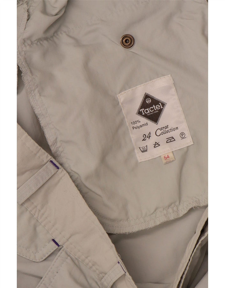 Calça Chino Masculina Tactel W36 L30 Cinza Poliamida