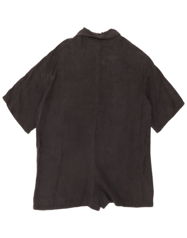 Zara Womens Playsuit Oversized UK 10 Pequeno Preto