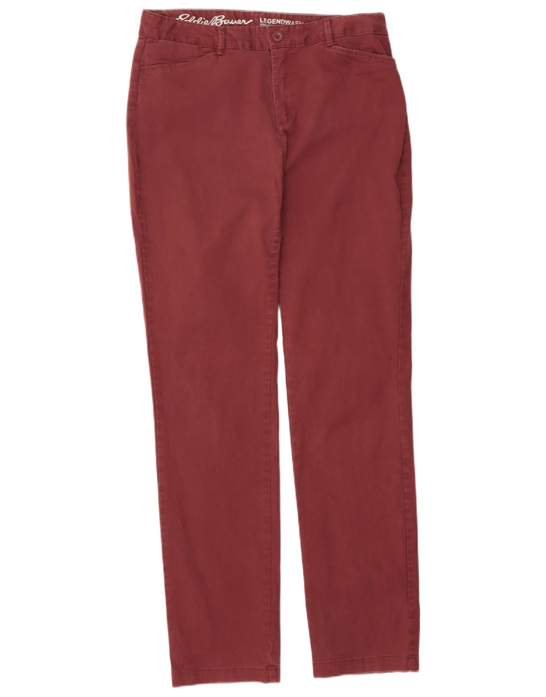 Calça feminina casual EDDIE BAUER EUA 12 grande W32 L34 marrom