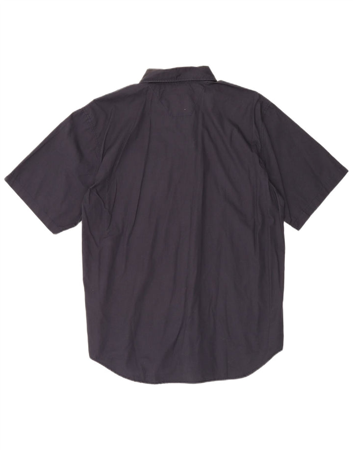 Camisa Wrangler masculina de manga curta 2XL algodão azul marinho