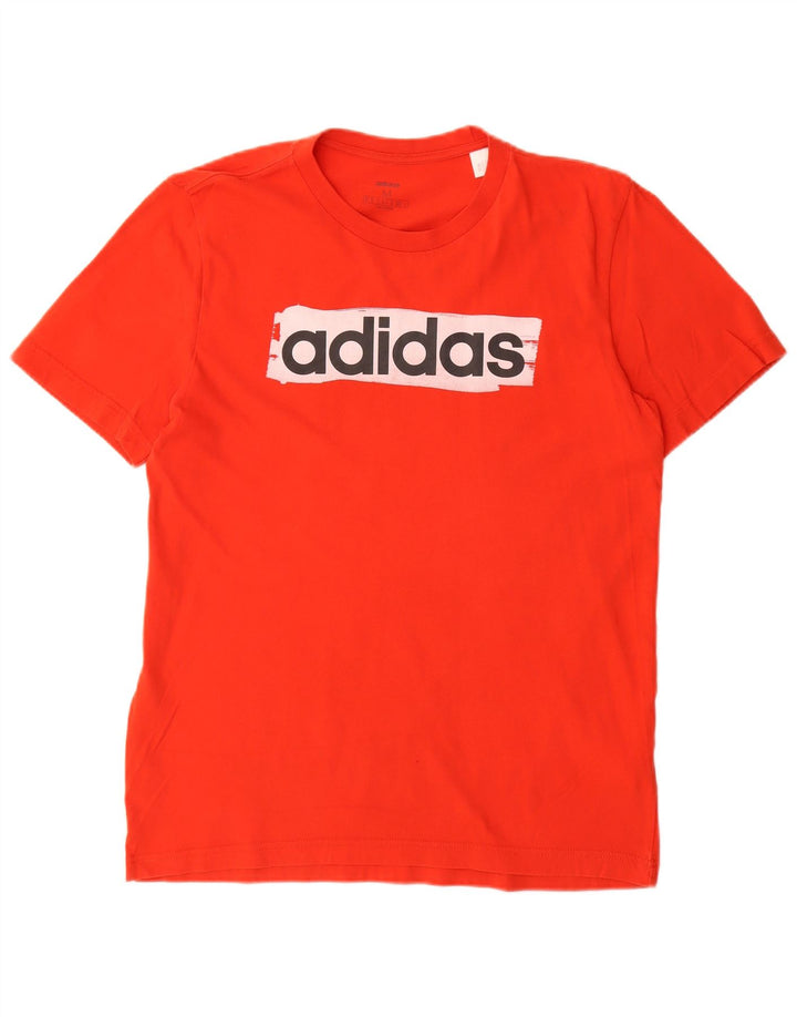 ADIDAS Mens Graphic T-Shirt Top Médio Algodão Vermelho