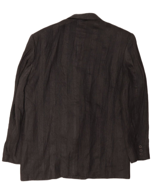 Umberto Ginocchietti Jaqueta blazer masculina com peito duplo IT 52 XL preta