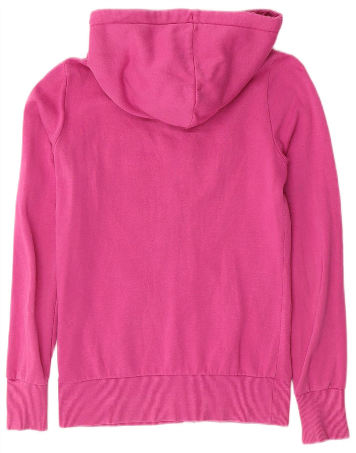 Suéter VANS feminino com capuz e zíper gráfico UK 6 XS rosa