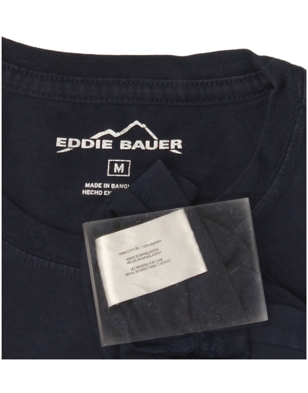 Camiseta masculina EDDIE BAUER Top médio algodão azul marinho
