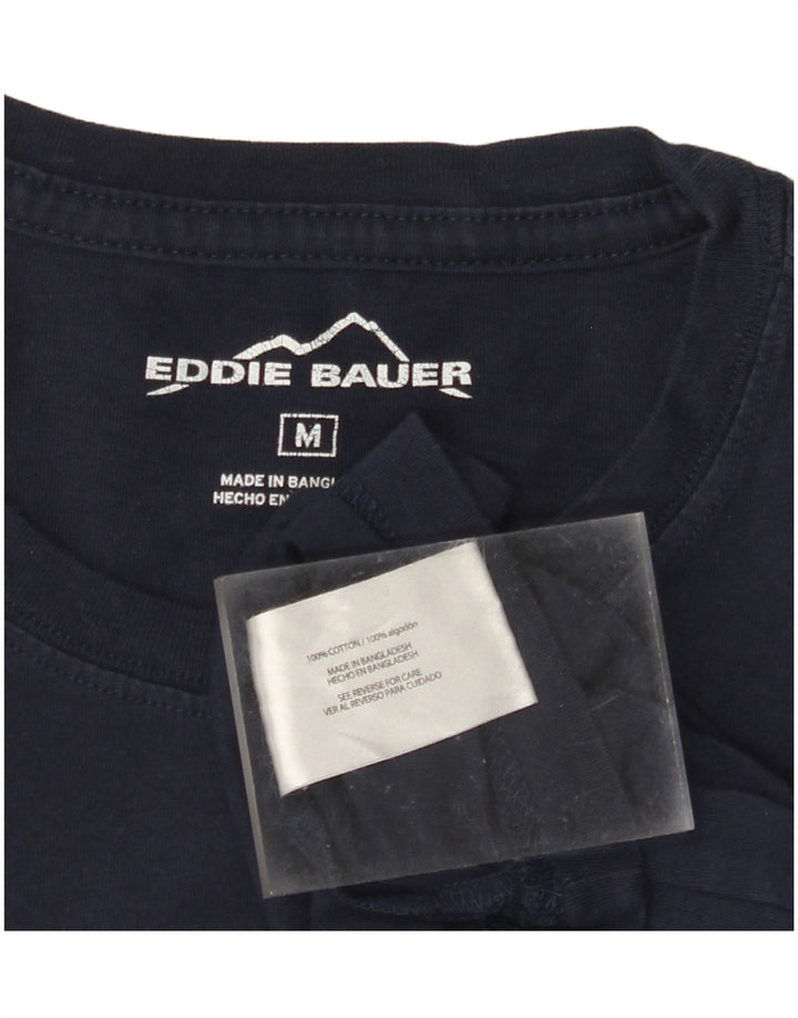 Camiseta masculina EDDIE BAUER Top médio algodão azul marinho