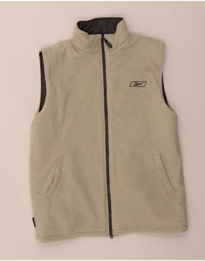 Colete acolchoado reversível feminino Reebok UK 14 grande cinza