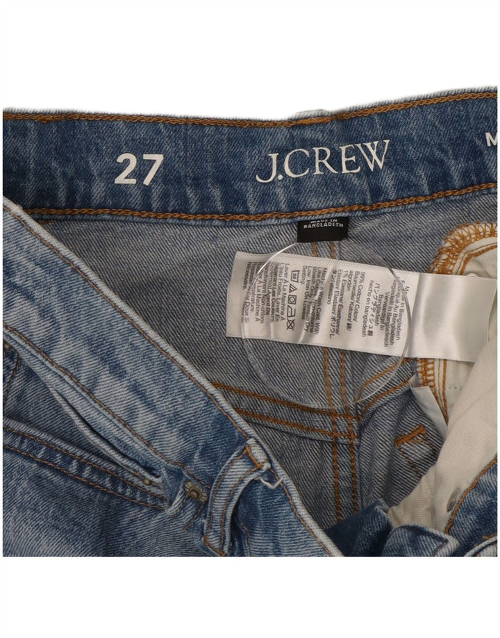 J. CREW Shorts jeans feminino de cintura média W27 pequeno algodão azul