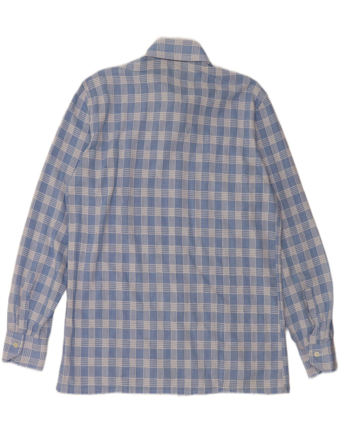 Camisa masculina CONFEZIONI DI LUSSO tamanho 41 16 grande xadrez azul