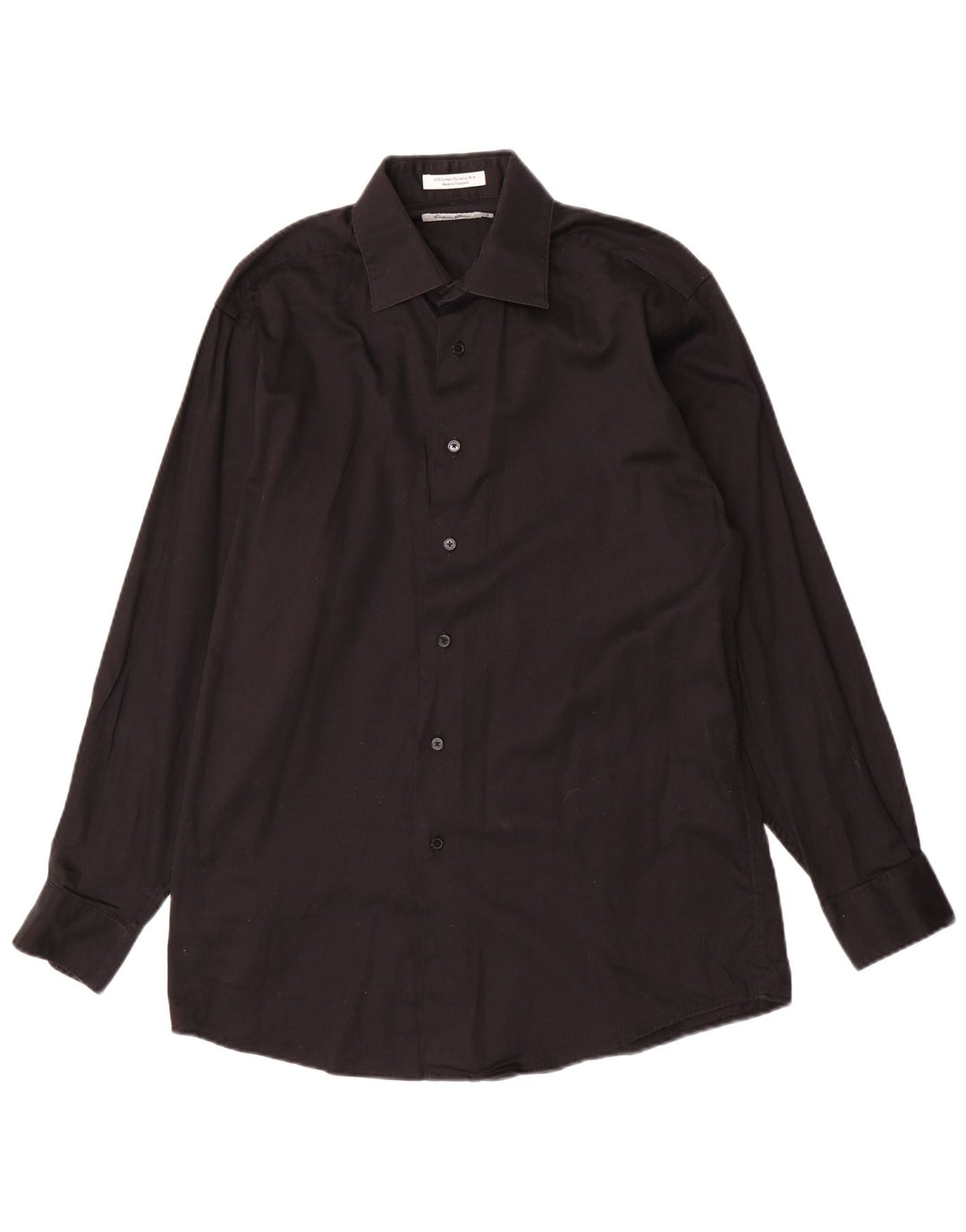 Camisa masculina Calvin Klein tamanho 15 1/2 algodão preto médio