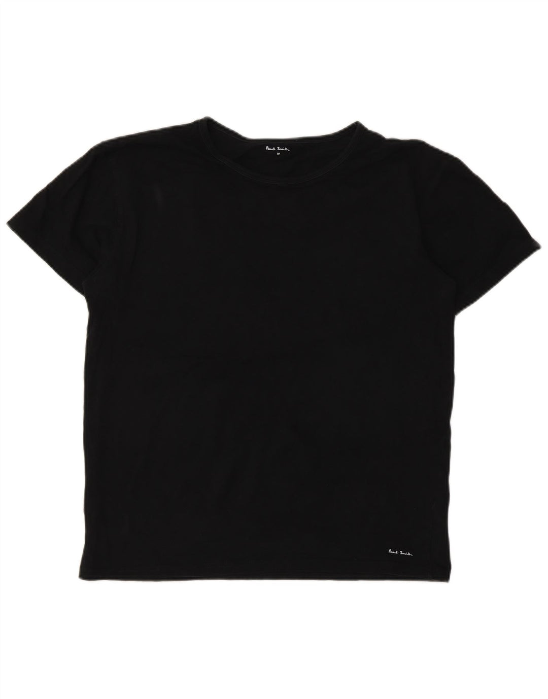 Camiseta feminina Paul Smith UK 14 algodão preto médio