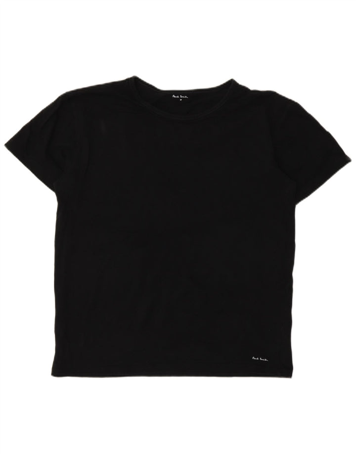 Camiseta feminina Paul Smith UK 14 algodão preto médio