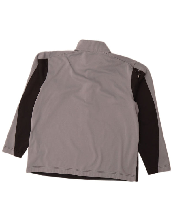 Nike Mens Dri Fit Pullover Treino Top UK 42/44 Grande Cinza Colourblock