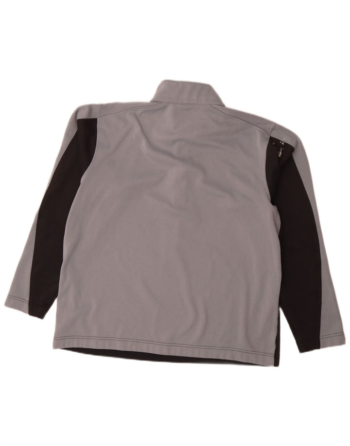 Nike Mens Dri Fit Pullover Treino Top UK 42/44 Grande Cinza Colourblock