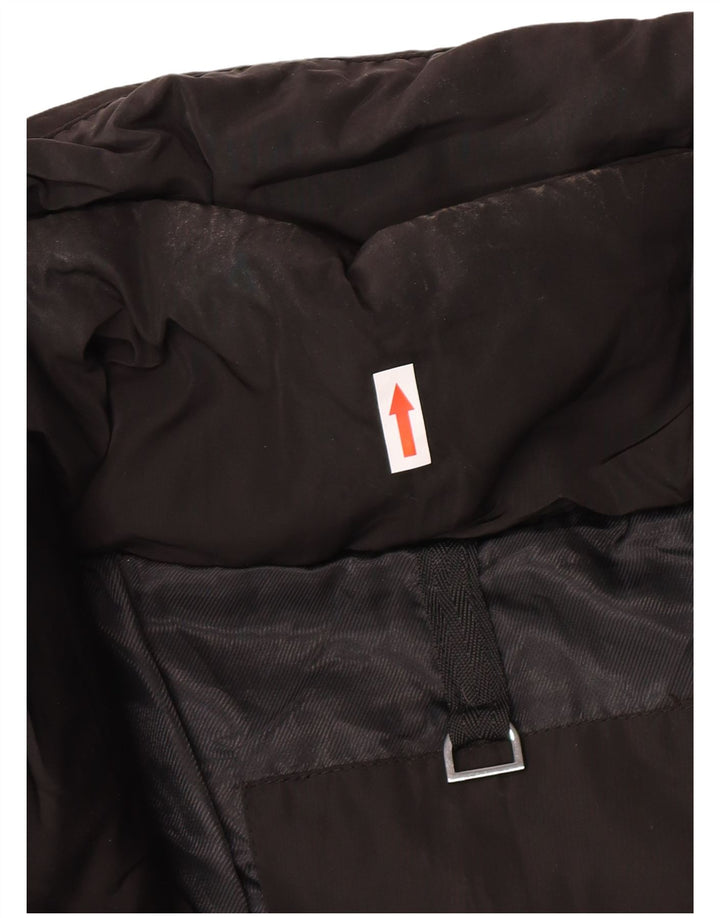 Casaco acolchoado feminino Zara UK 14 poliéster preto médio