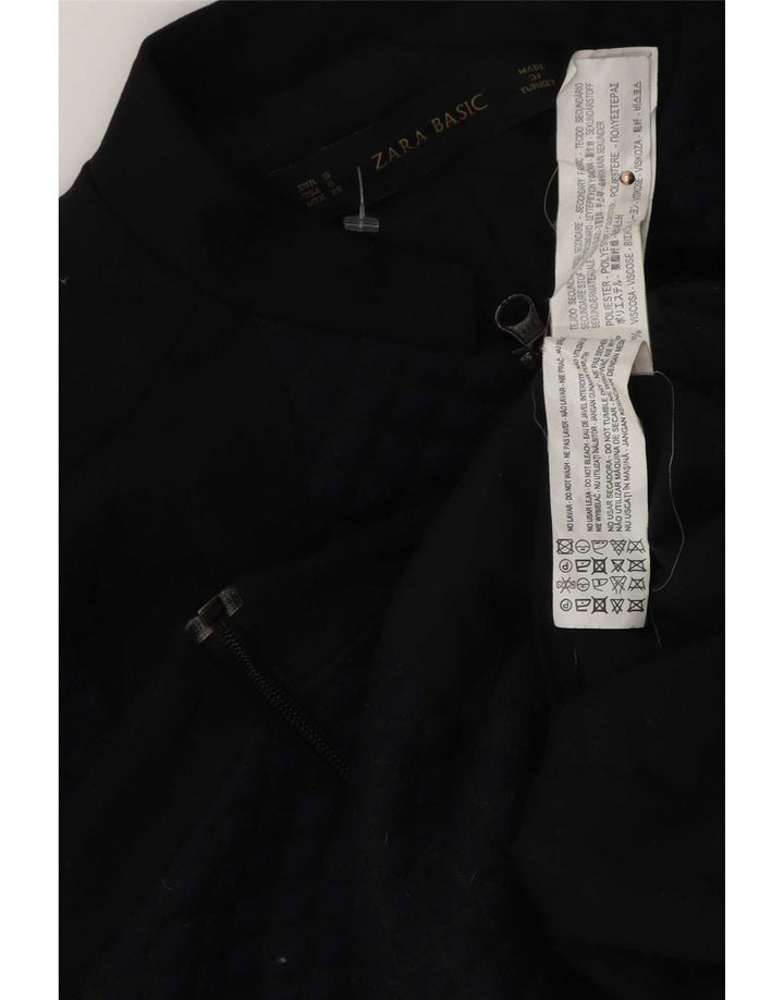 Jaqueta Bomber Oversized Feminina Zara Reino Unido 10 Pequeno Bloco Colorido Azul Marinho