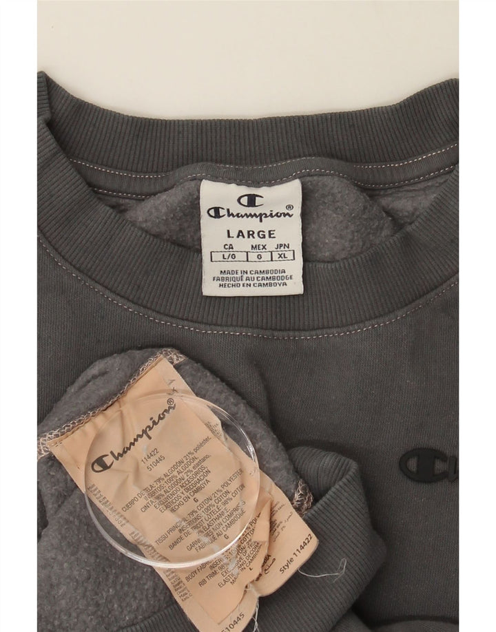 CHAMPION Womens Sweatshirt Jumper UK 16 Large Grey Cotton Vintage Champion and Second-Hand Champion from Messina Hembry 