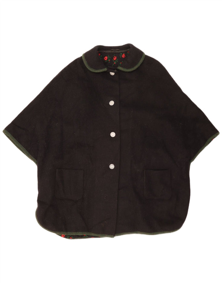 Casaco feminino vintage tamanho único preto