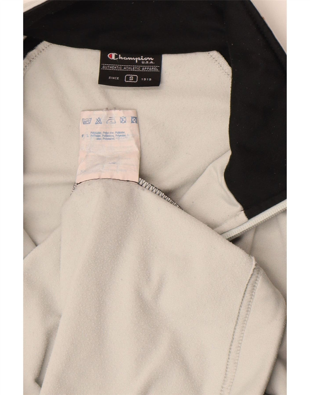 Champion Mens Treino Top Jaqueta Pequena Cinza Colourblock Poliéster