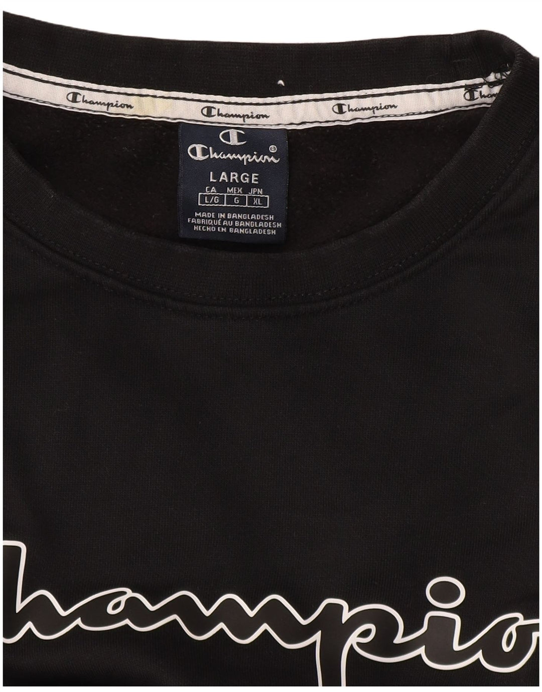 Champion moletom gráfico masculino jumper grande preto