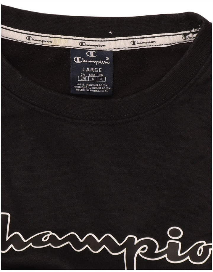 Champion moletom gráfico masculino jumper grande preto