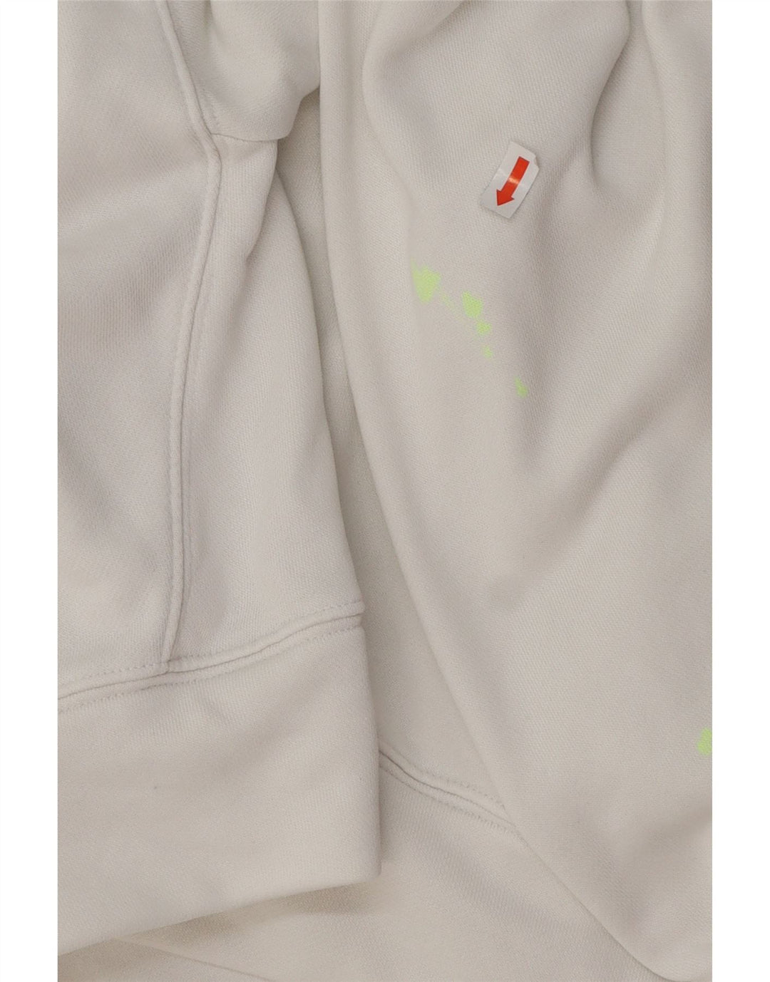 ADIDAS Womens Oversized Crop Hoodie Jumper Reino Unido 10 Pequeno Algodão Branco