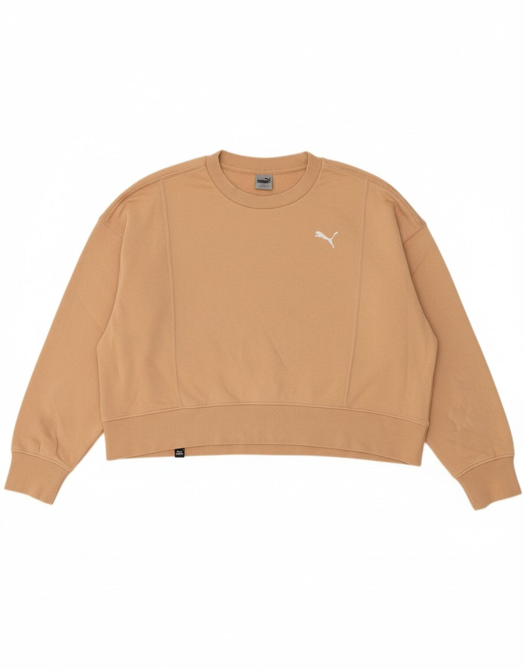 PUMA feminino oversized crop moletom jumper UK 18 XL algodão bege