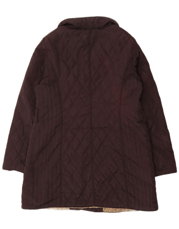 Michael Kors Womens Quilted Windbreaker Coat UK 16 Large Black Polyester