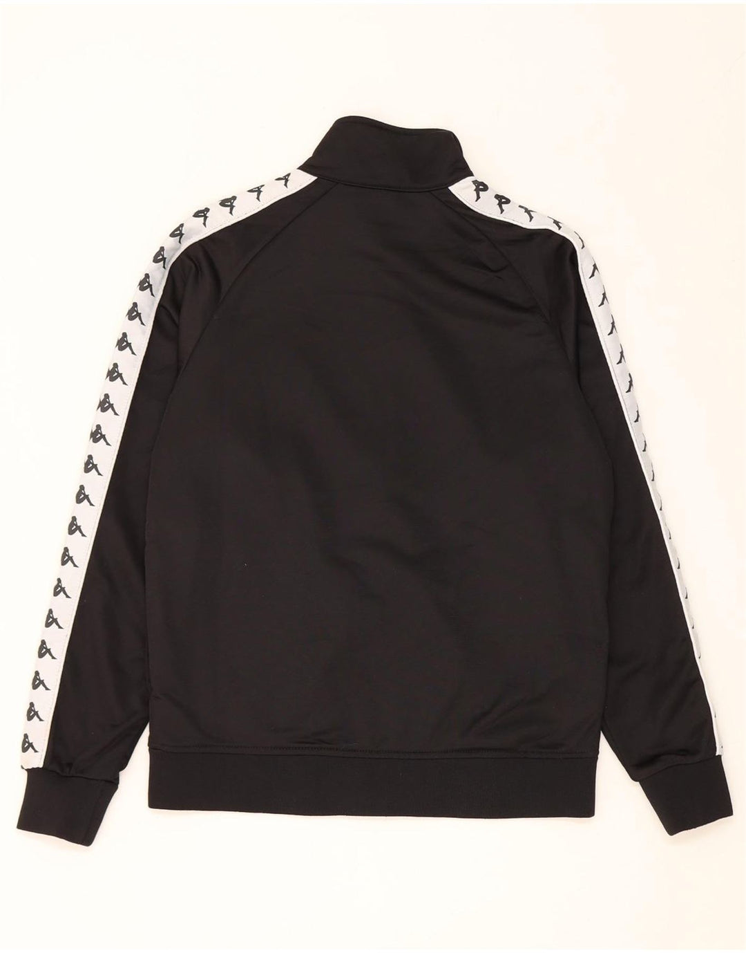 Kappa Mens Graphic Tracksuit Top Jaqueta Médio Preto Colourblock Poliéster