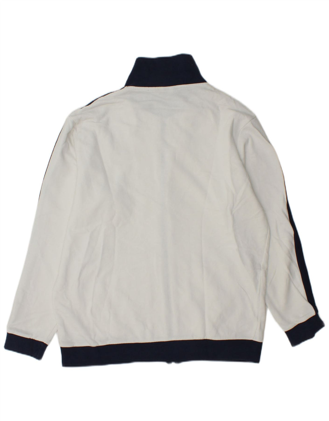 Asics Mens Tracksuit Top Jaqueta Grande Algodão Colorblock Branco