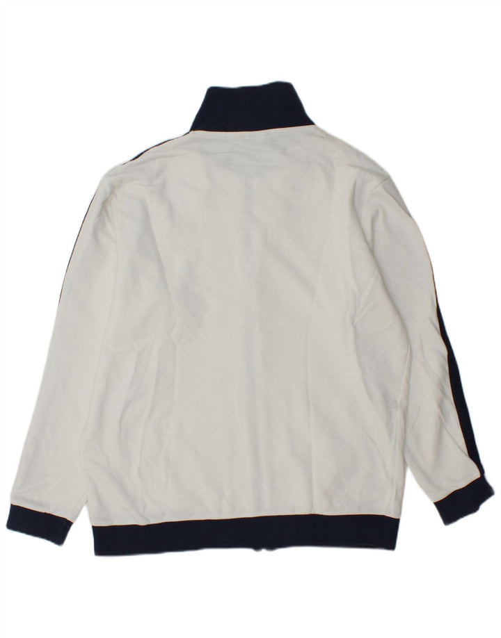 Asics Mens Tracksuit Top Jaqueta Grande Algodão Colorblock Branco