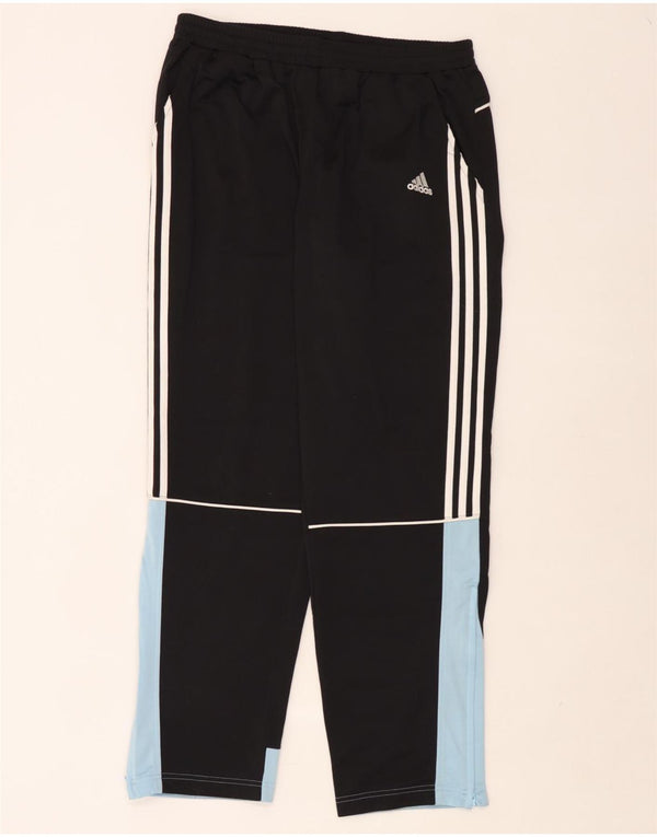 Calça de treino masculina Adidas UK 40/42 médio preto colorblock poliéster