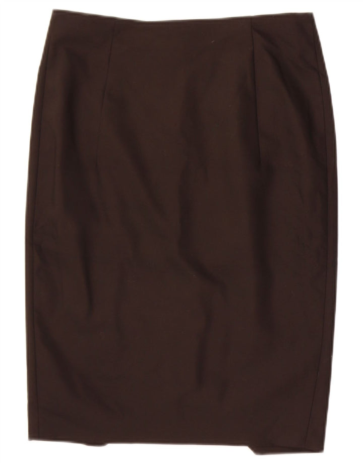 Saia lápis feminina Zara médio W28 poliéster preto