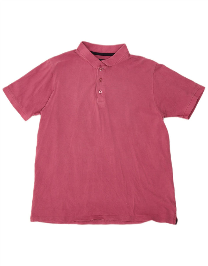 Camisa polo masculina James Pringle rosa médio