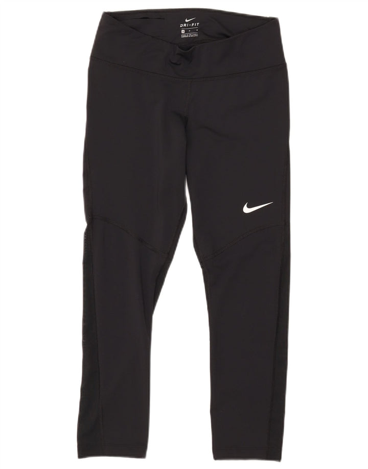 Leggings Nike Dri Fit Femininas UK 12 Médio Preto Poliéster