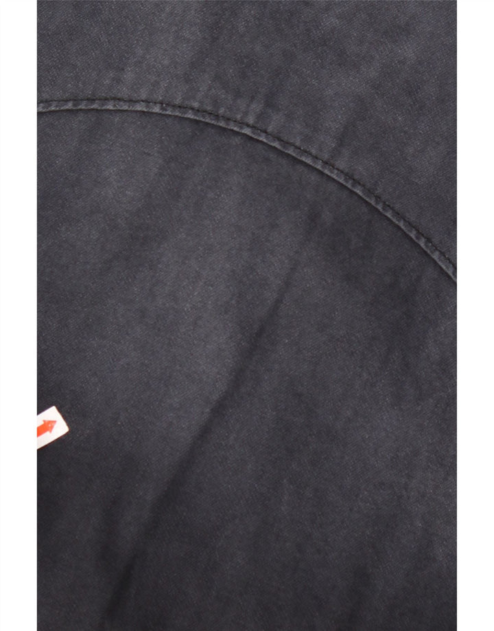 REPLAY Camisa masculina jeans tingida para vestuário médio algodão azul marinho