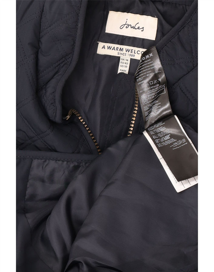 Gilet feminino acolchoado Joules UK 14 grande poliéster azul marinho