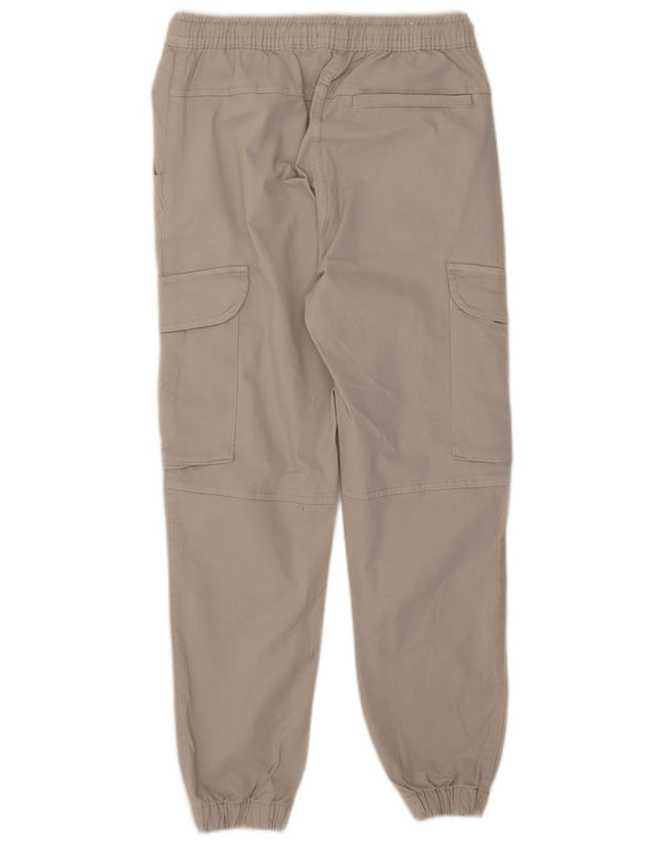 Zara Mens Joggers Cargo Calças Pequenas W30 L26 Bege
