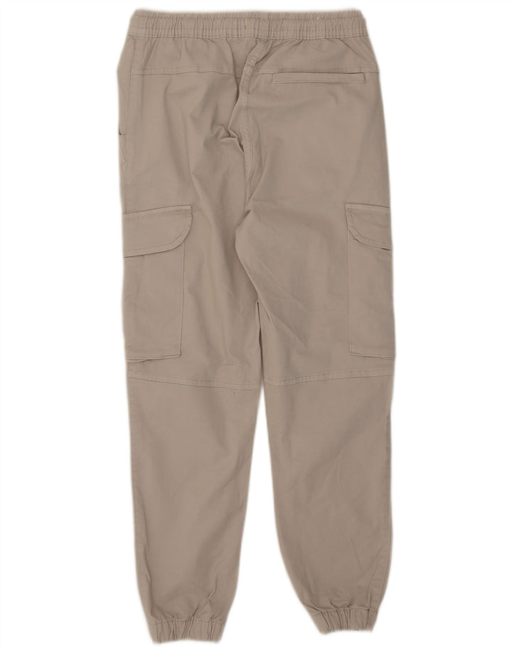 Zara Mens Joggers Cargo Calças Pequenas W30 L26 Bege